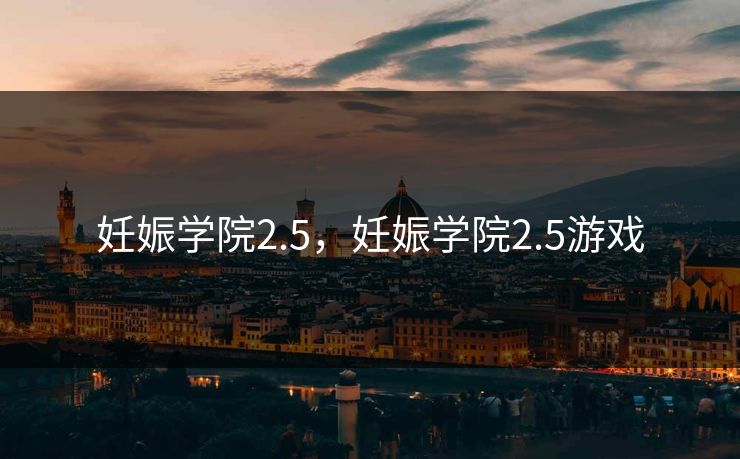 妊娠学院2.5，妊娠学院2.5游戏